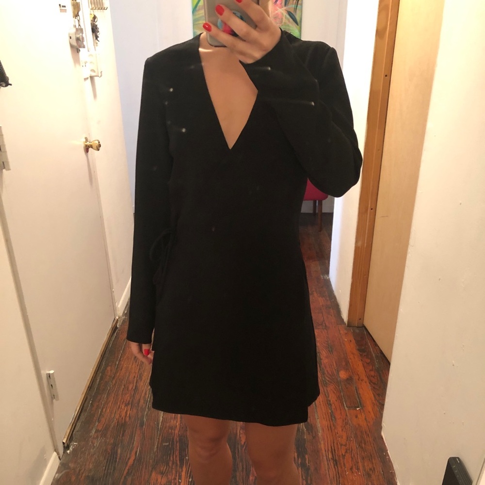 Low cut Black Wrap romper